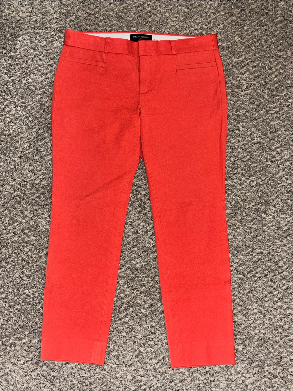 Banana Republic Sloan Petite Coral Red Ankle Pants Size 6P